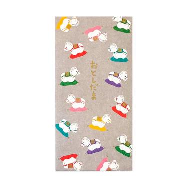 年賀のし袋 ふわり和紙 張子うま 3枚入り