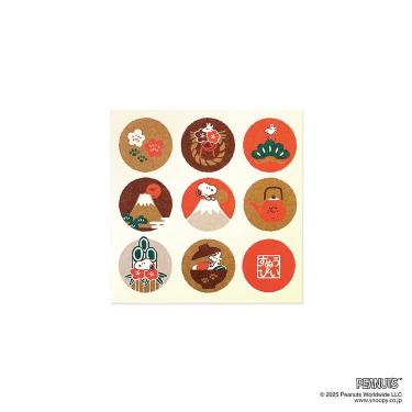 年賀ぽち袋 伊予和紙 二つ折り スヌーピー 縁起物 5枚入り