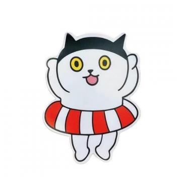 防水大型ステッカー superB studio スイミング猫