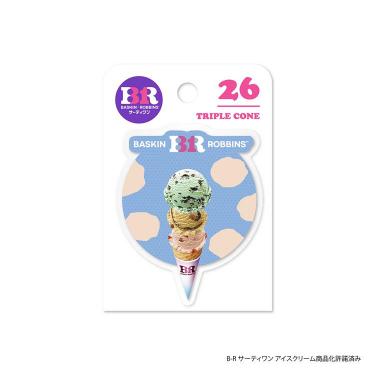 サーティワンアイスクリーム ステッカー トリプルコーン