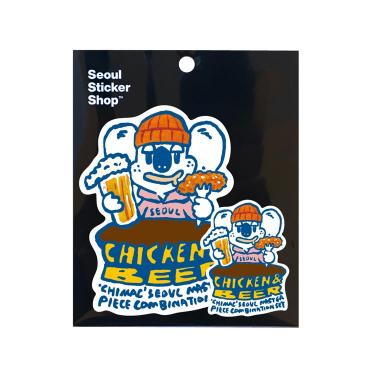 ステッカー チキン&ビール
