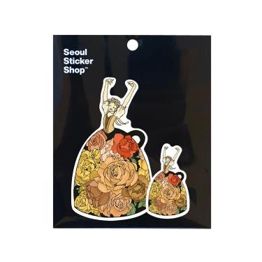 ステッカー フラワー01