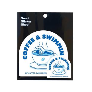 ステッカー コーヒー&スイミング