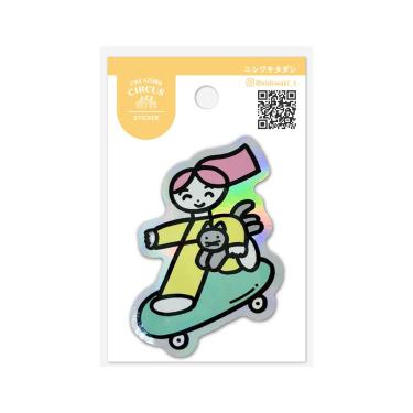 クリエーターズサーカス ステッカー スケボーの女の子