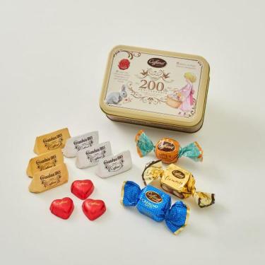 バレンタイン イエロースクエア缶