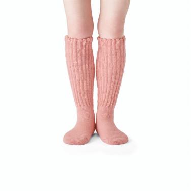 アンドオンド 極起毛ルームソックス ロング丈 ピンク 22-25cm