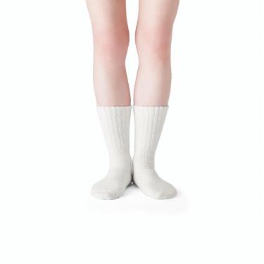 アンドオンド 起毛どこでもソックス オフホワイト 22-24cm