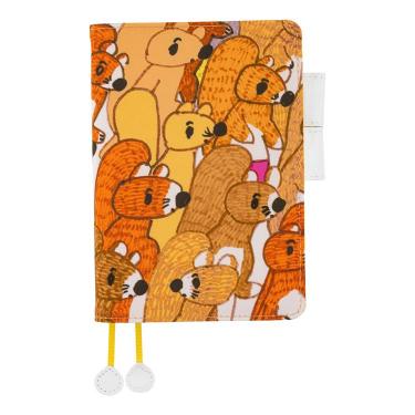 ほぼ日手帳カバー オリジナル 100％ORANGE りすがぞろぞろ