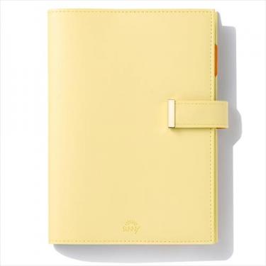 2026年1月始まり 週間バーチカル B6 SUNNY手帳 トラッドカバー ミルキーイエロー