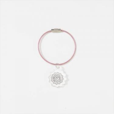 ナカヨシカスタムチャームステッカーズ キーリング パープル