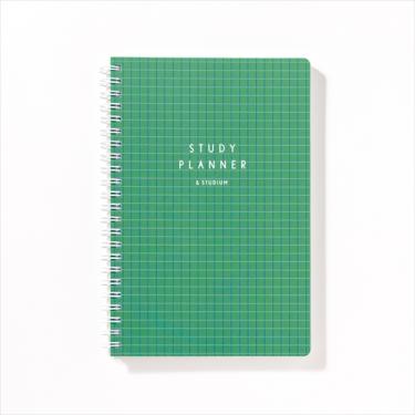 スタディプランナー リングノートタイプ A5変型 デイリー グリーンチェック