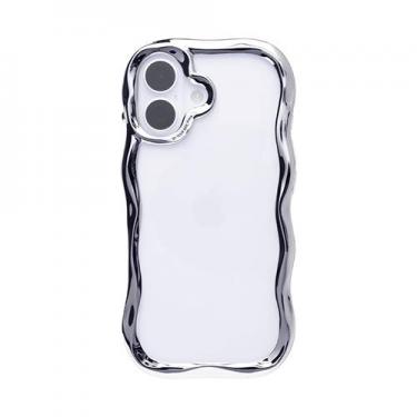 iPhone17専用 iFace BeBling クリアケース シルバー