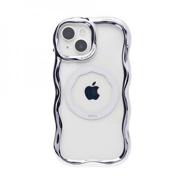 iPhone15/14/13専用 iFace BeBling MagSynq対応 クリアケース シルバー
