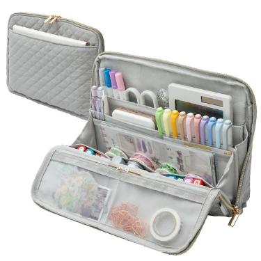 手帳が入るペンケース L ライトグレー