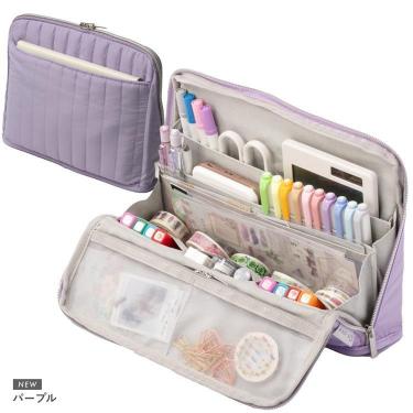 ⭐初売りセール ペンケース 手帳型 手帳が入るペンケース L パープル(パープル): ステーショナリー