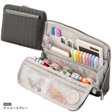 手帳が入るペンケース L チャコールグレー