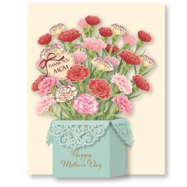 母の日カード 立体 カーネーションボックス