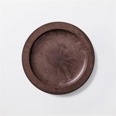 丸皿 大 HC 25cm レッドブラウン