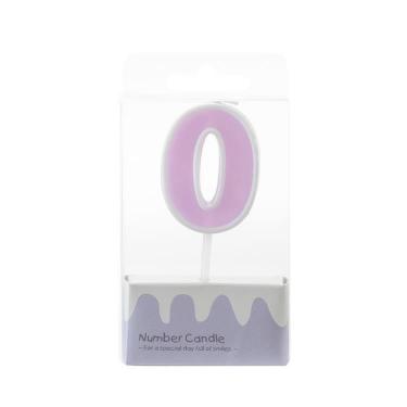 ナンバーキャンドル0 パープル