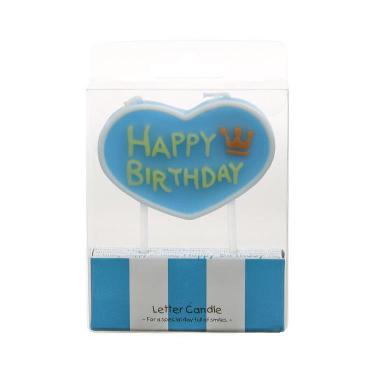 レターキャンドル バースデイ ブルー