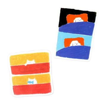 クリエイターズサーカス ステッカー たむらしおり おはようおやすみ