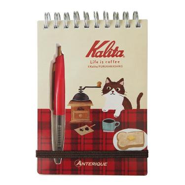ミニボールペン付きスクリブルノート カリタ ファイアーレッド
