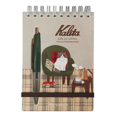 ミニボールペン付きスクリブルノート カリタ フォレストグリーン