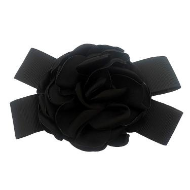 ヘアクリップ　水曜日のアリス　バラ　ブラック
