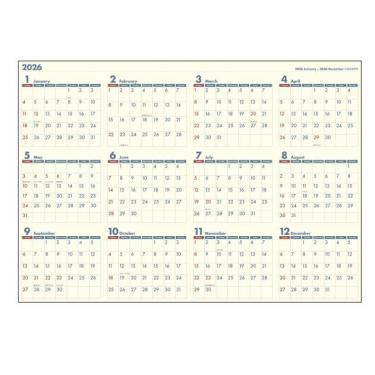 2026年1月始まり 壁掛け B4 ポスターカレンダー 書込み C【ロフト限定】
