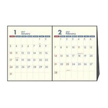 2027年1月始まり 卓上 A5 変型デスクカレンダー2ヶ月C