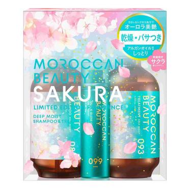 ディープモイスト シャンプー&トリートメント ミニオイルスプレー付き キット サクラの香り【数量限定】