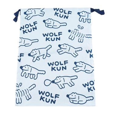 本間あきら ウルフくん 巾着 たくさん