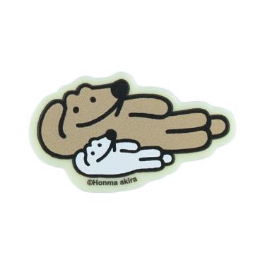 本間あきら ウルフくん アクリルバッジ まった～り