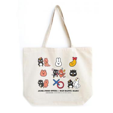 JUNK FOOD OPERA×バッドばつ丸 キャンバストート