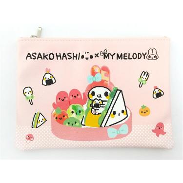 はしあさこ×マイメロディ 合皮フラットポーチ