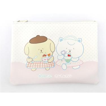 梶井のりこ×ポムポムプリン 合皮フラットポーチ