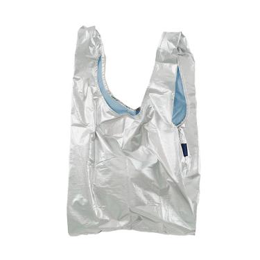 MoMA Baggu キャンバスバッグ ミディアム ブルー/レッド