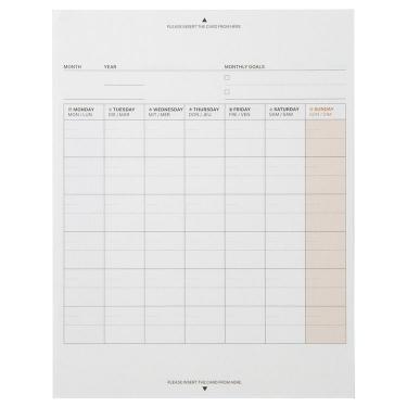 フィールドパッドリフィル A6 月間 日付フリー