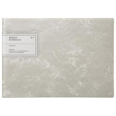 2025年3月始まり手帳 週間ブロック B6 横型 ポケット グレー1
