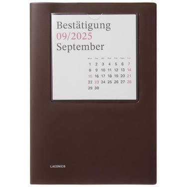 2025年9月始まり手帳 週間レフト A5 カレンダー ブラウン