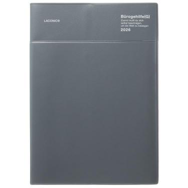 2025年9月始まり手帳 週間レフト A5 ポケット グレー