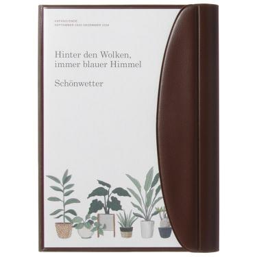 2025年9月始まり手帳 週間ブロック B6 ボタニカル ブラウン