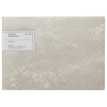 2025年9月始まり手帳 週間バーチカル B6 ラップトップ ポケット グレー1