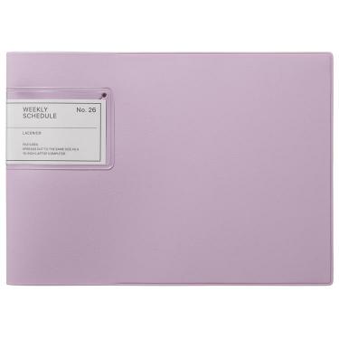 2025年9月始まり手帳 週間バーチカル B6 ラップトップ ポケット パープル