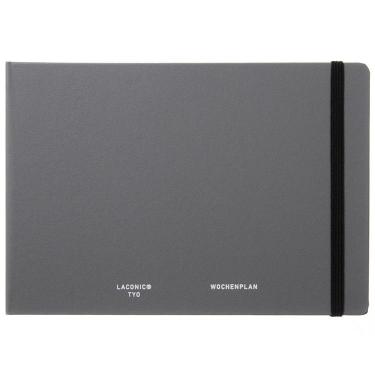 2025年9月始まり手帳 週間バーチカル B6 ラップトップ ハード グレー