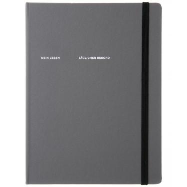 2025年9月始まり手帳 週間バーチカル B6 ライフログ ハード グレー