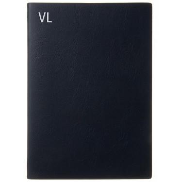 2025年12月始まり手帳 週間バーチカルレフト A5 タイポ ネイビー