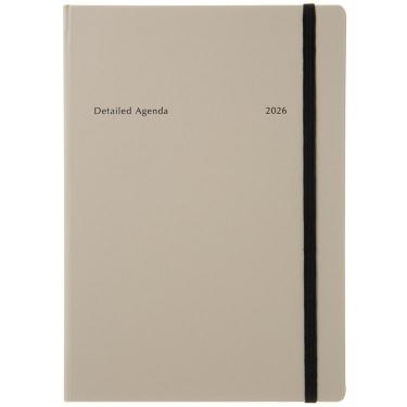 2025年12月始まり手帳 週間バーチカルレフト A5 ハードカバー ベージュ