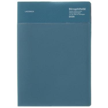 2025年12月始まり手帳 週間バーチカルレフト A5 ポケット ブルー