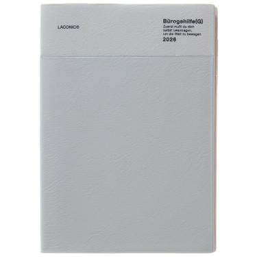 2025年12月始まり手帳 週間バーチカルレフト A5 ポケット ライトグレー